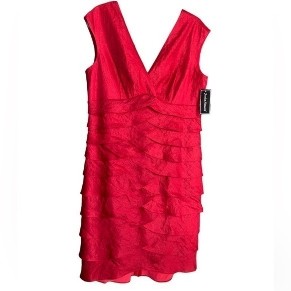 Jessica Howard Tiered cocktail dress size 14 NWT hot red dress